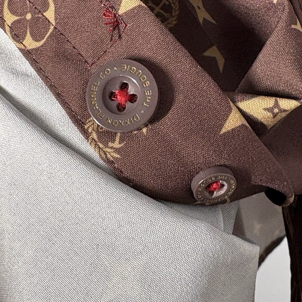 Dixxon Flannel Company The Bougie Mens XS Brown Gold AOP Performance Button Down - Picture 7 of 12